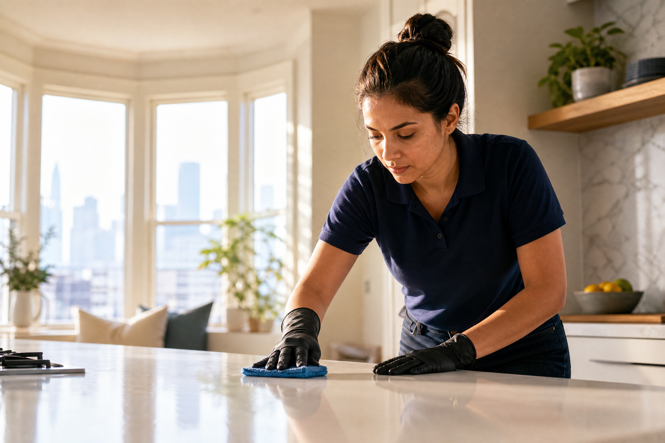 Professional deep cleaning a San Francisco kitchen — transparent pricing