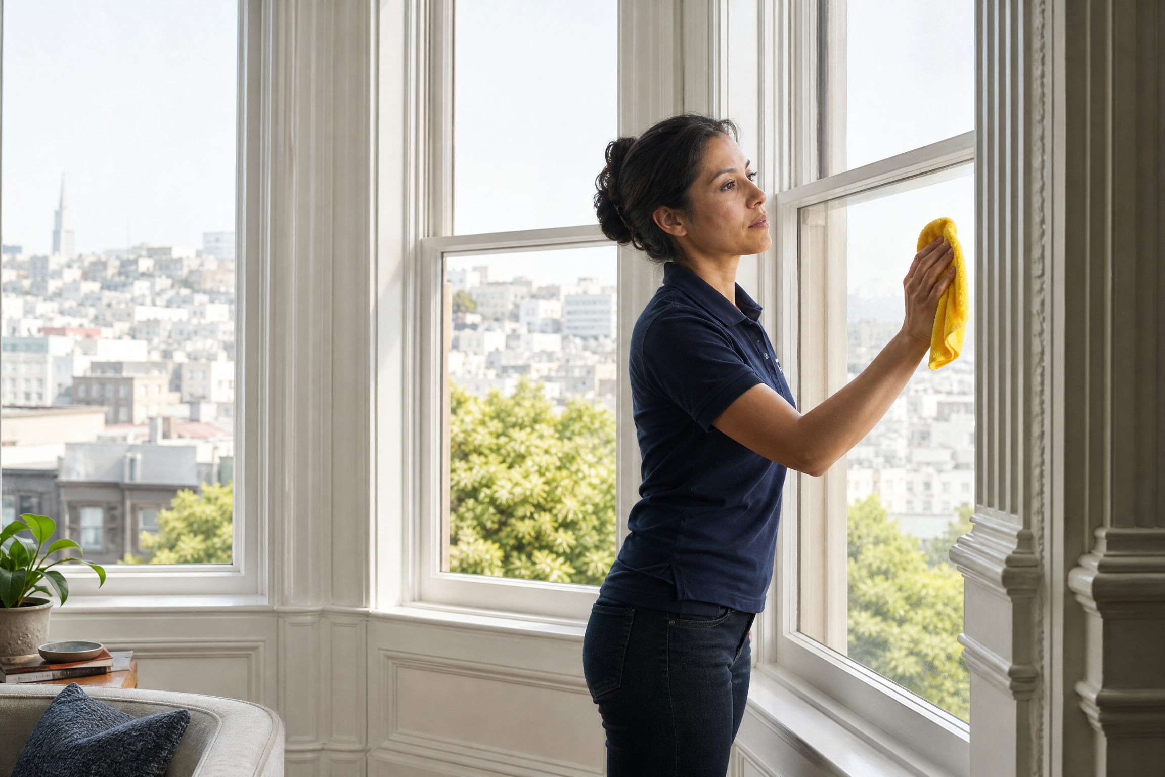 Professional spring deep cleaning a bright San Francisco home
